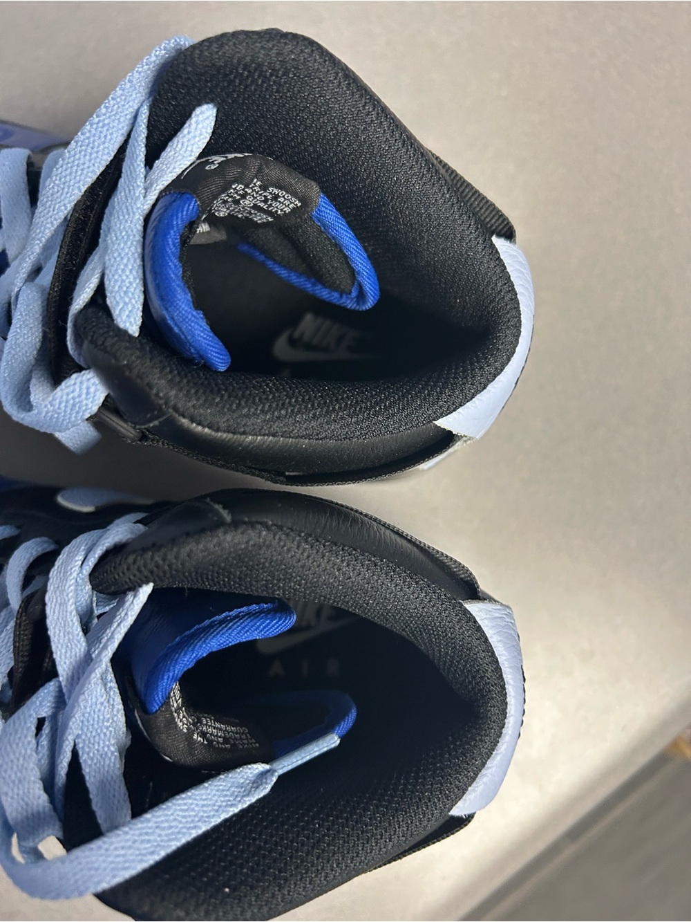 Nike Black, White & Blue High-Top Sneakers NEW - Picture 6 of 7